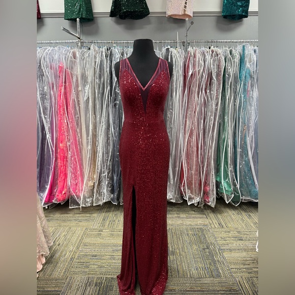 karishma homecoming dresses Primavera Couture 14099 Short Plus Size Homecoming Dress Beaded Sequin Formal Cocktail Gown 22 / Black/Fuchsia